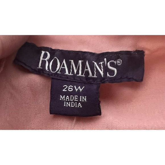 Roaman's Women's‎ Plus Size Pink Floral Embroidered ~Tunic Top~26W~NWT - Picture 5 of 8